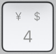 Mac Number 4 key